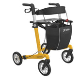 Mobilex Gepard Ultralichte Carbon Rollator: Eenzijdig Geremd, Comfortabele Softwielen, Geel