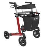 Mobilex Leopard Lichtgewicht Rollator Rood - Comfort, Ergonomie, Veiligheid voor Elk Avontuur