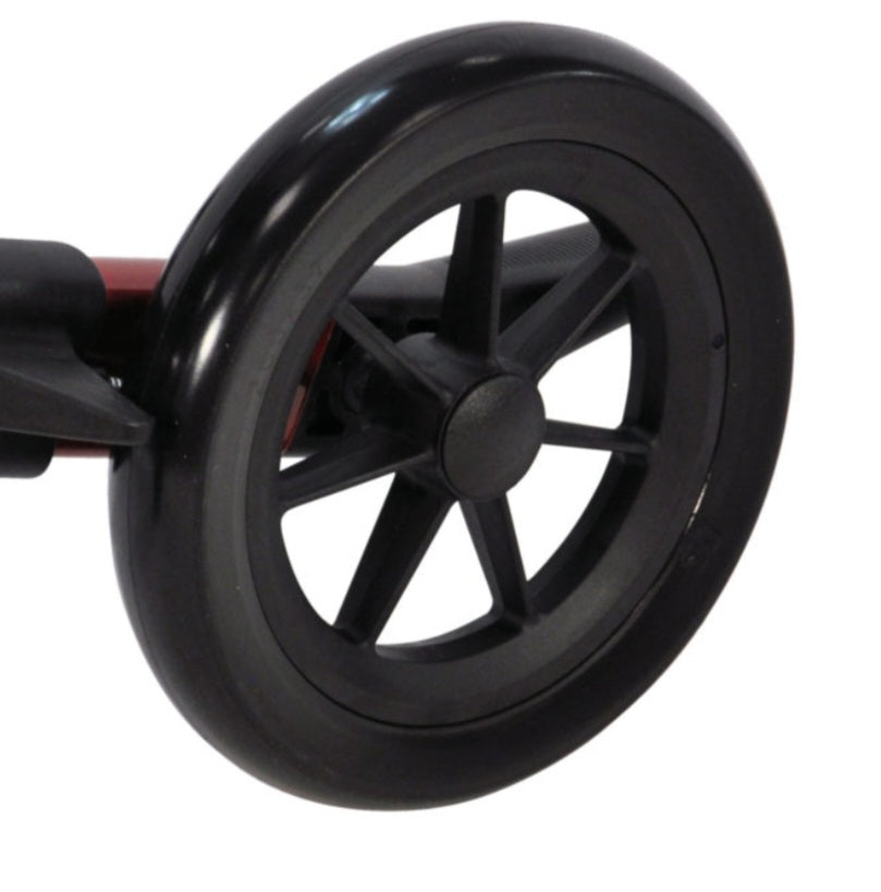 Mobilex Leopard Lichtgewicht Rollator Rood - Comfort, Ergonomie, Veiligheid voor Elk Avontuur