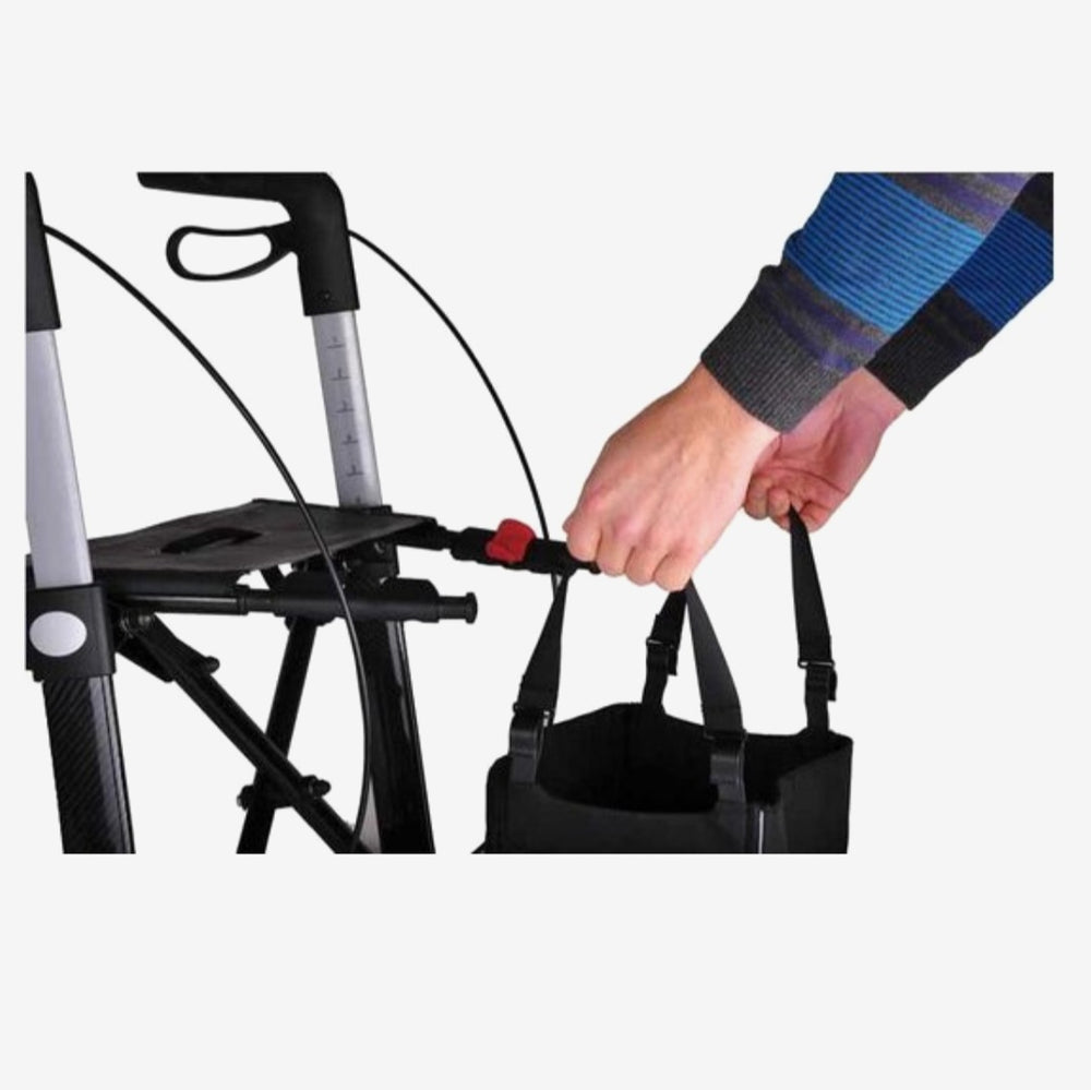 Mobilex Gepard Ultralichte Carbon Rollator: Eenzijdig Geremd, Comfortabele Softwielen, Geel