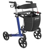 Mobilex Leopard Ultralichte Opvouwbare Rollator - Ergonomisch, Comfortabel, Veilig, Aluminium Frame, Blauw